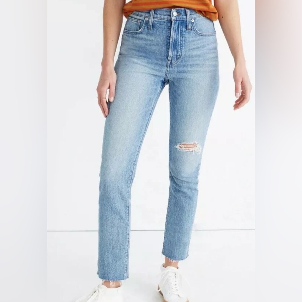 Madewell The Perfect Vintage Crop Distressed Jeans Size 26